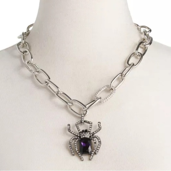 Betsey Johnson Jewelry - Betsey Johnson Halloween Purple Gemstone Chain Necklace